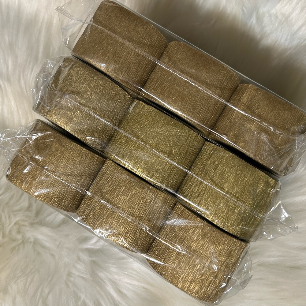 Crepe Paper Streamers Gold 18 Rolls - Picture 4 of 9